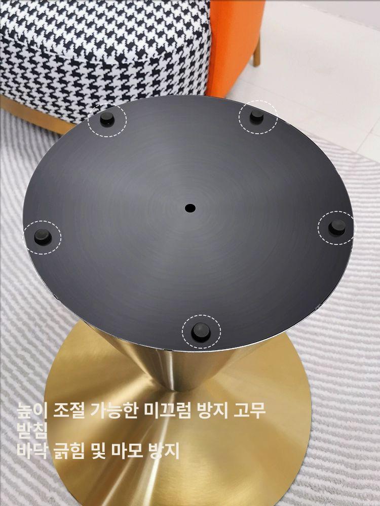 사이드 테이블 스테인레스 북유럽 카페 사각 심플 가구 모던 탁자 원형 거실협탁 - 상세 이미지 4