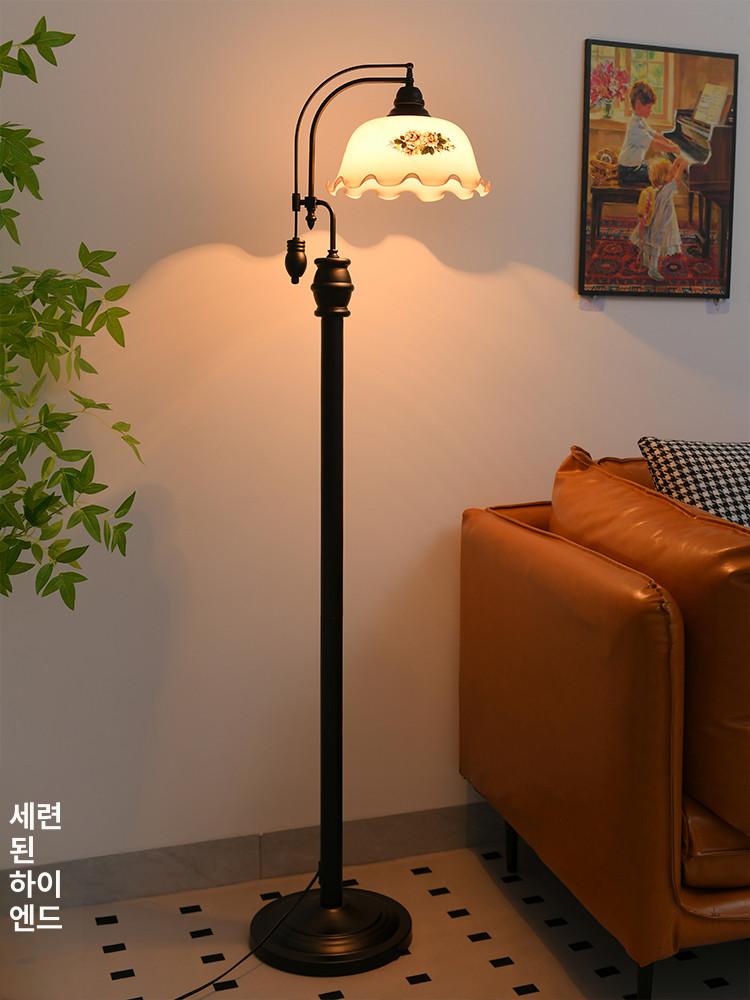 앤틱 스탠드조명 엔틱장스탠드 원목장스탠드 인테리어 웜 유럽풍 모던 조광 심플 무드 - 상세 이미지 3