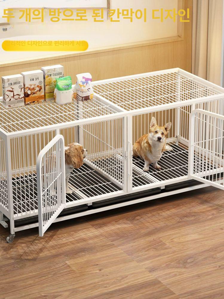 철제 철장강아지집 격리장 케이지 실내 고양이철망 하우스 안전 칸막이 대형견사 - 상세 이미지 3