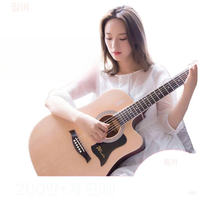 초보용 연습용 입문용통기타 초등 미니 어린이 콜트 어쿠스틱기타 여성 탑솔리드 셋업 - 상품 이미지