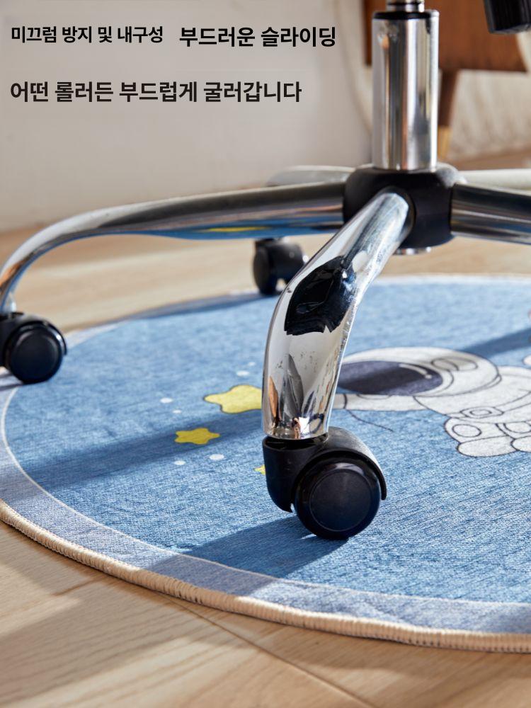 북유럽 카페트 원형 카펫 단모 대형러그 침실 빈티지 라운드 현관 장모 양털 고급 - 상세 이미지 5