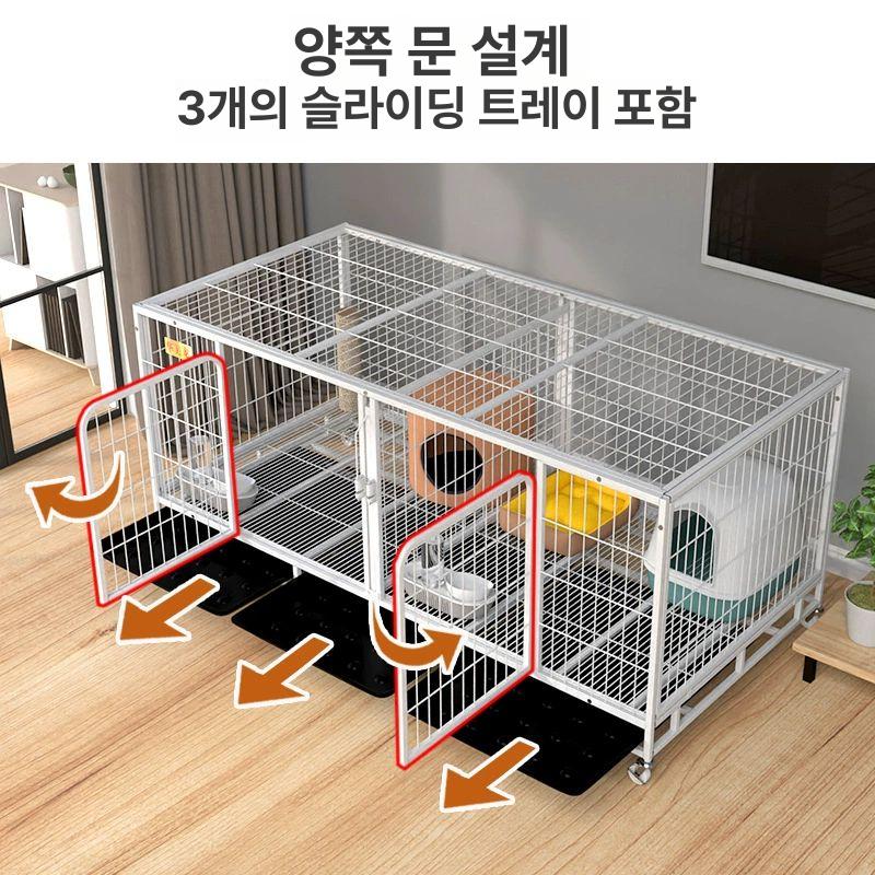 가정용 철제케이지 조립식 대형견 야외 애견 격리 하우스 실내 애완견 휀스 철망 - 상세 이미지 4