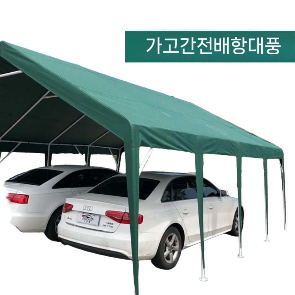 주차천막 행사용 캐노피 접이식 방수 텐트 간이 주차장 차량용 그늘막 지붕 야외 캐노피텐트 5x5 검정 - 상품 이미지