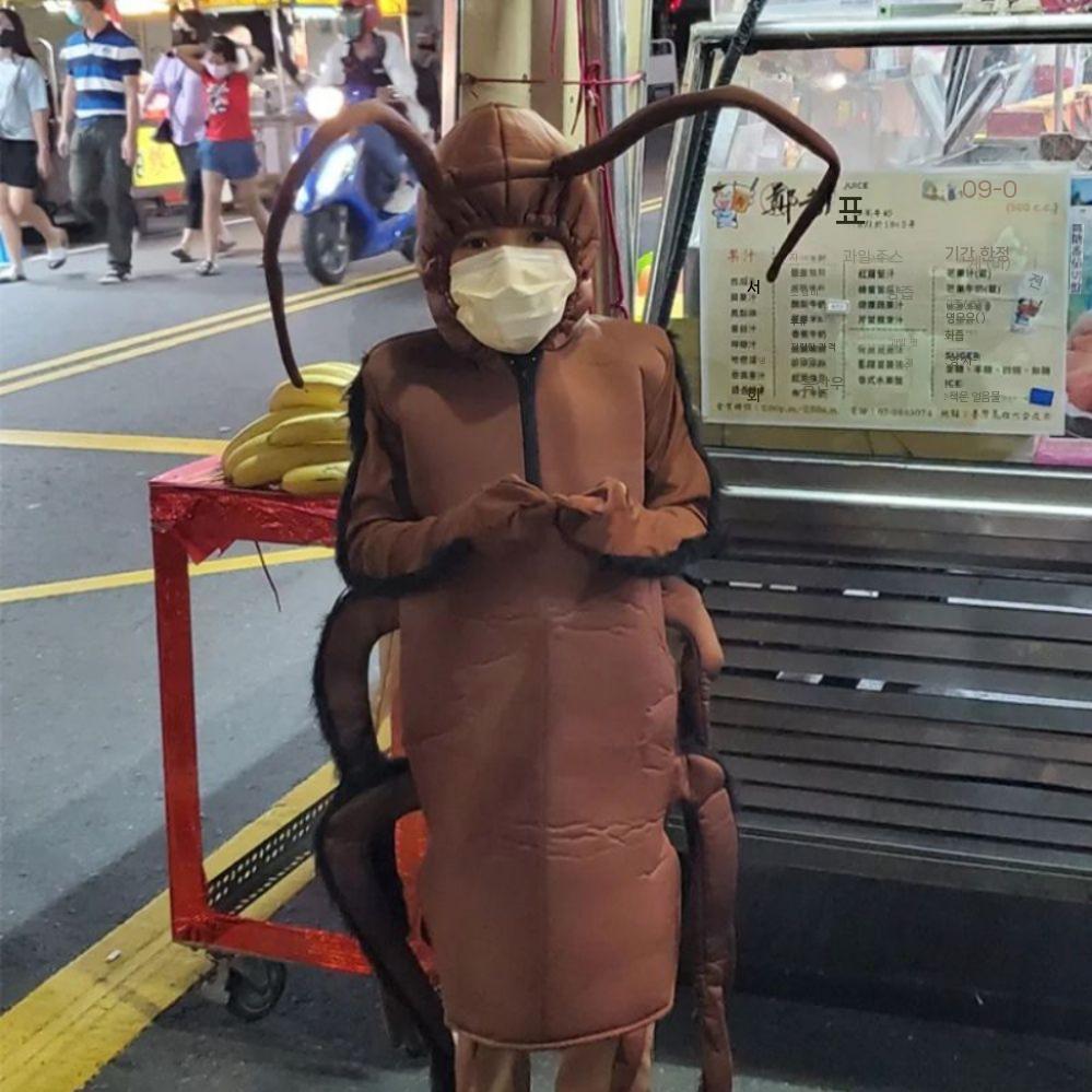 바퀴벌레옷 독특한 복장 분장 리얼한 의상 축제 웃긴옷 할로윈 여성 파티 코스프레 코스튬 - 상세 이미지 3