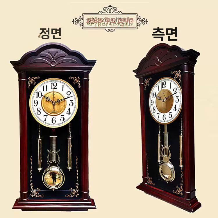 빈티지 디자인 모던 침실 선물 벽걸이시계 장식 인테리어 예쁜 아트 원형 클래식 - 상세 이미지 4