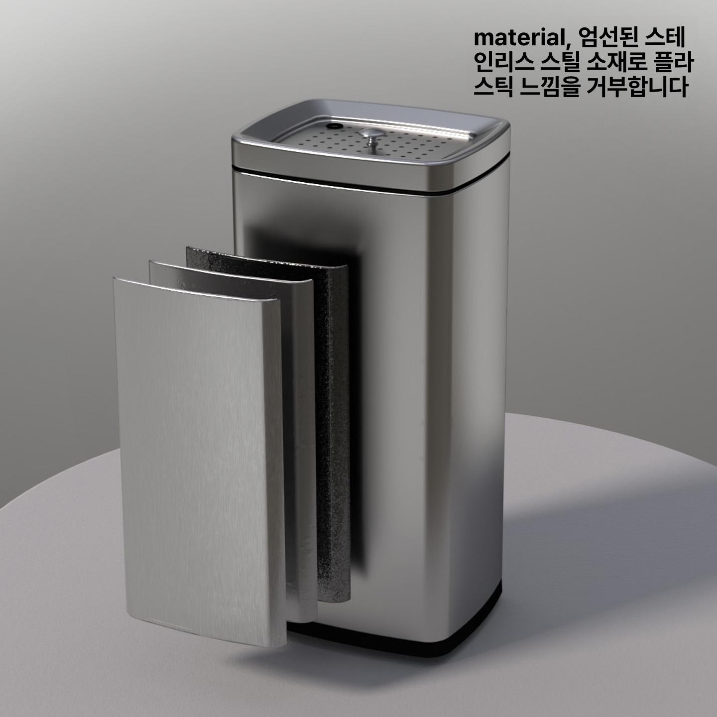 배수통 쓰레기통 편의점 물받이 액체 거름망 음식물 스틸통 오픈형 물빠짐 국물통 - 상세 이미지 3