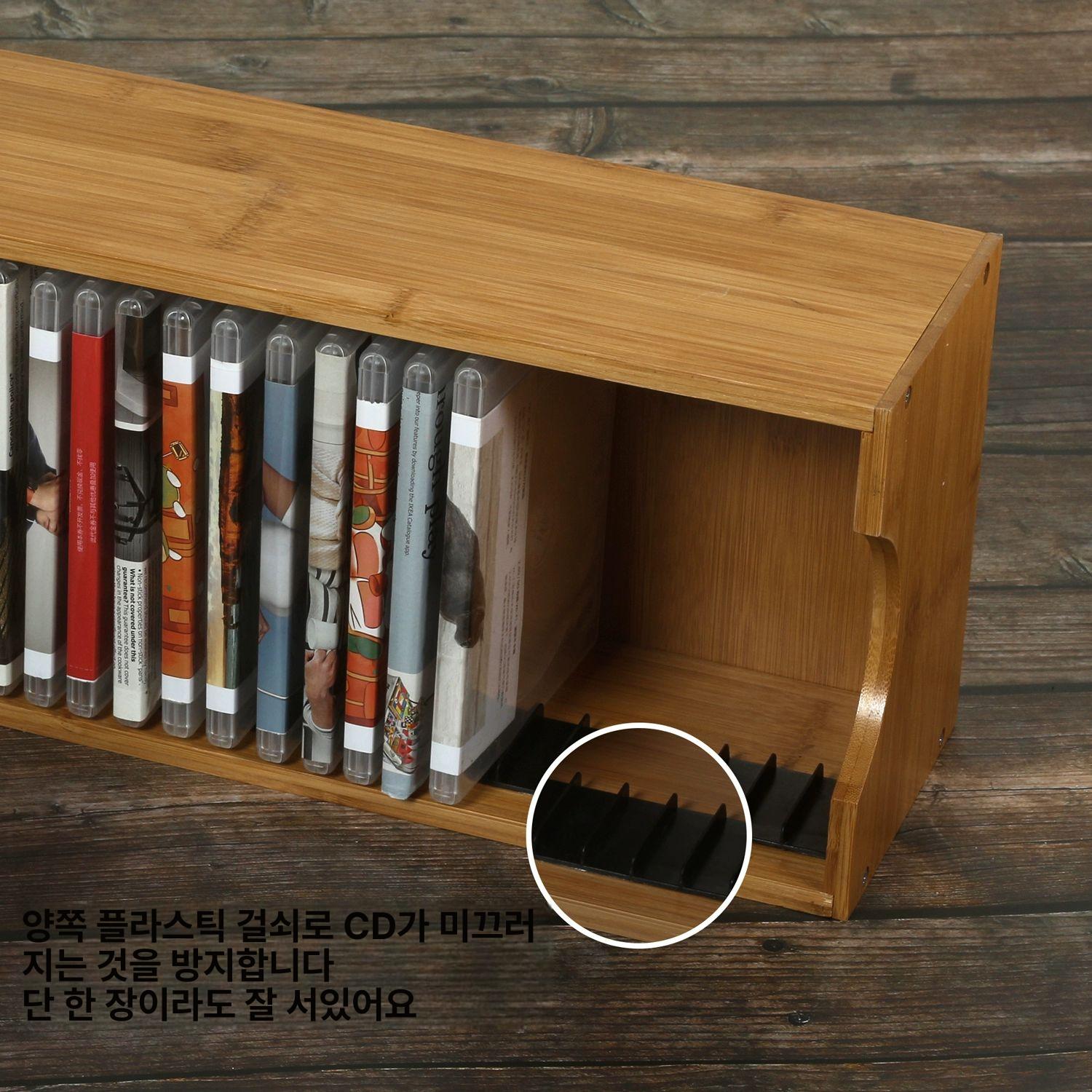 원목 cd보관함 거치대 시디랙 타워형 수납 정리대 장식 엔틱 - 상세 이미지 5