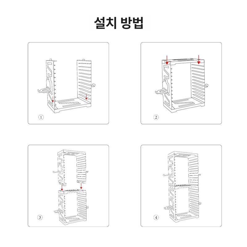 플스 정리함 호환 슬림 보관함 컨트롤러 보호 플레이스테이션 쉘 수납 씨디 거치대 - 상세 이미지 3