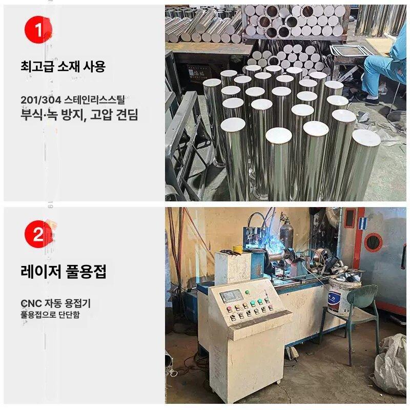 스텐 강관 주차금지 가드레일 튜브 볼라드 펜스 u자형 접이식 표지판 방지 도로 차단봉 - 상세 이미지 2