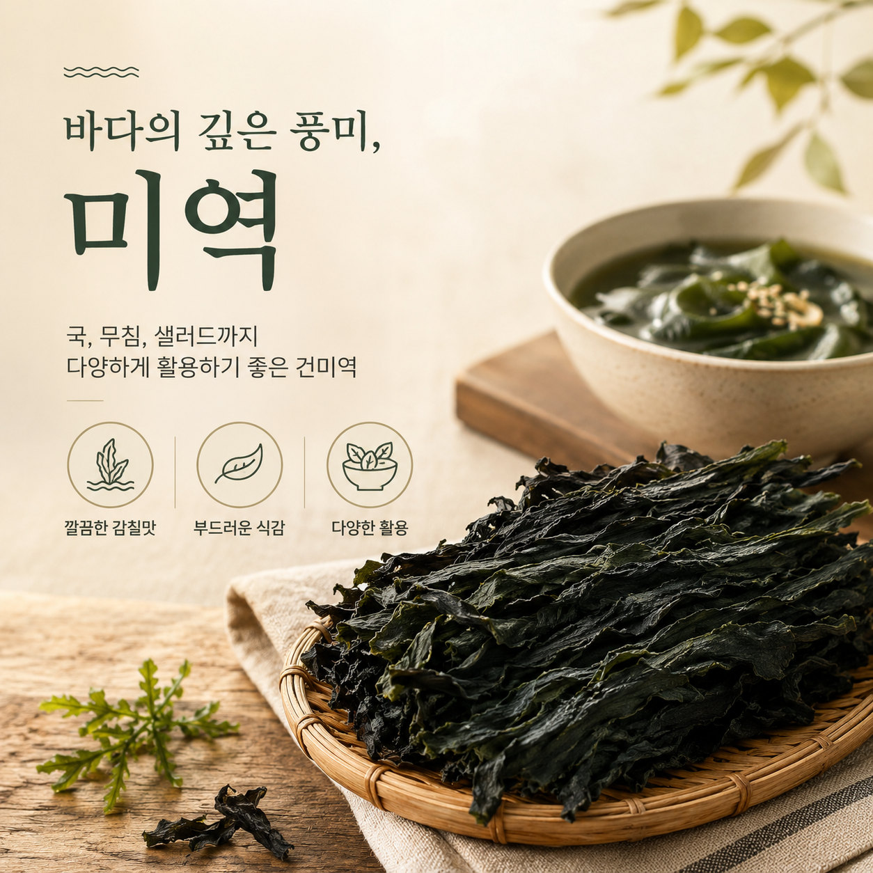 국내산 완도 건미역 조각 커팅 미역 식당 가정에서 간편하게 사용하기 좋은 1kg, 1개 이미지 8