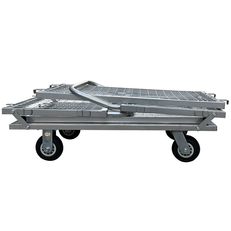 접이식 바스켓카트 보관함 운반 이동식 철망 철대차 박스 매쉬 화물 케이지 롤카트 - 상세 이미지 5