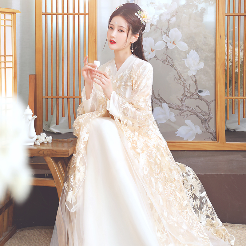 레이스 철릭원피스 여성 플라워 생활한복 개량한복 빅사이즈 선데이한복 시스루 여름 - 상세 이미지 5