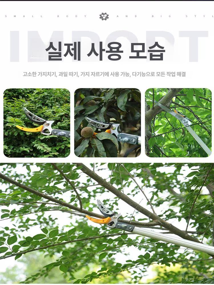 긴 높은가지따기 절단 과수원 장대 원예 막대 가지치기 수확 전지가위 고지가위 - 상세 이미지 3