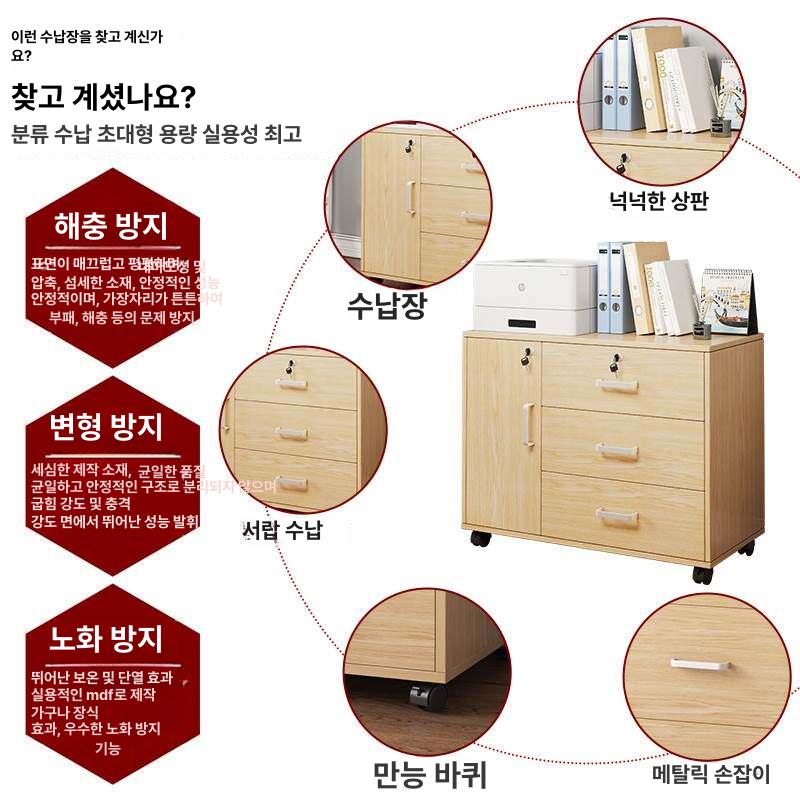 사무실 문서보관함 오픈형 수납함 파일 서류정리서랍 케이스 가로형 사무용 수납장 - 상세 이미지 2