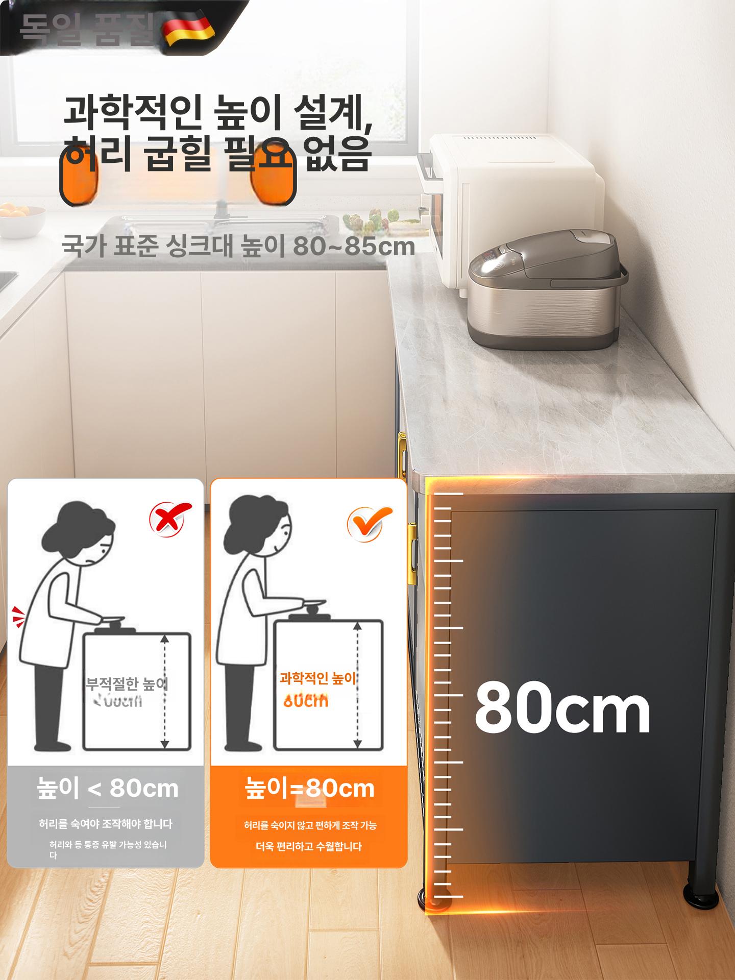 부엌 하부장 서랍 홈바장 선반 다용도 주방보조수납장 틈새장 홈바수납장 - 상세 이미지 5