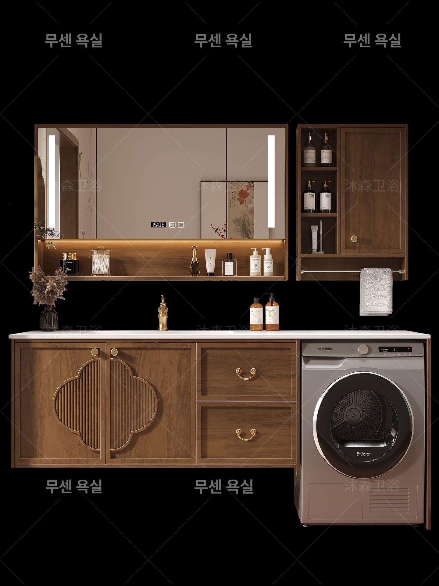 세탁기 캐비닛 거치대 건조기 틈새 수납 서랍형 높이 베란다 앵글 공간활용 정리대 랙 - 상세 이미지 5