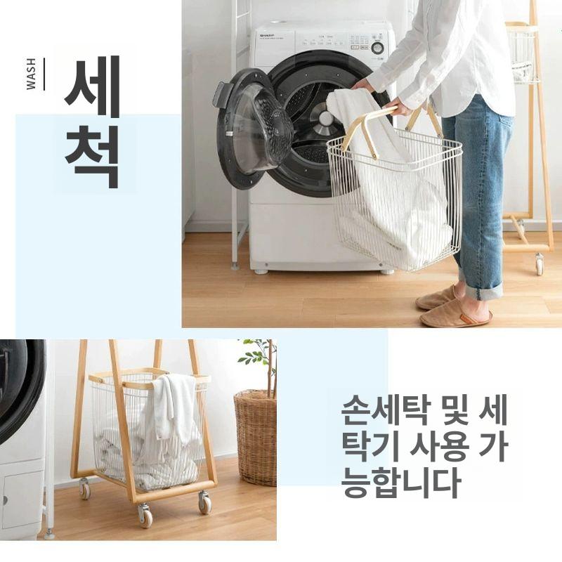 스탠드 바구니 선반 우드트레이 빈티지 받침대 - 상세 이미지 4