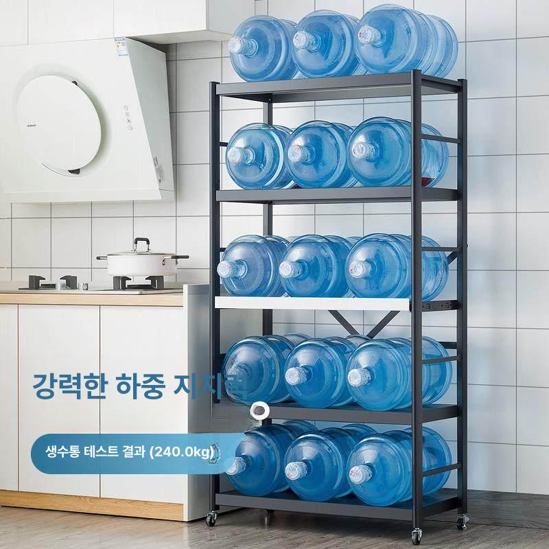 내측 밥솥레일선반 다용도 다이 거치대 광파오븐 틈새수납장 전자레인지선반 인출형 이미지 6
