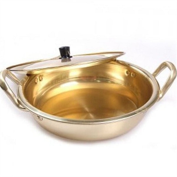 캠핑용 알루미늄 전골 냄비 20cm 전골 냄비 휴대용 라면 찌개 - 상품 이미지