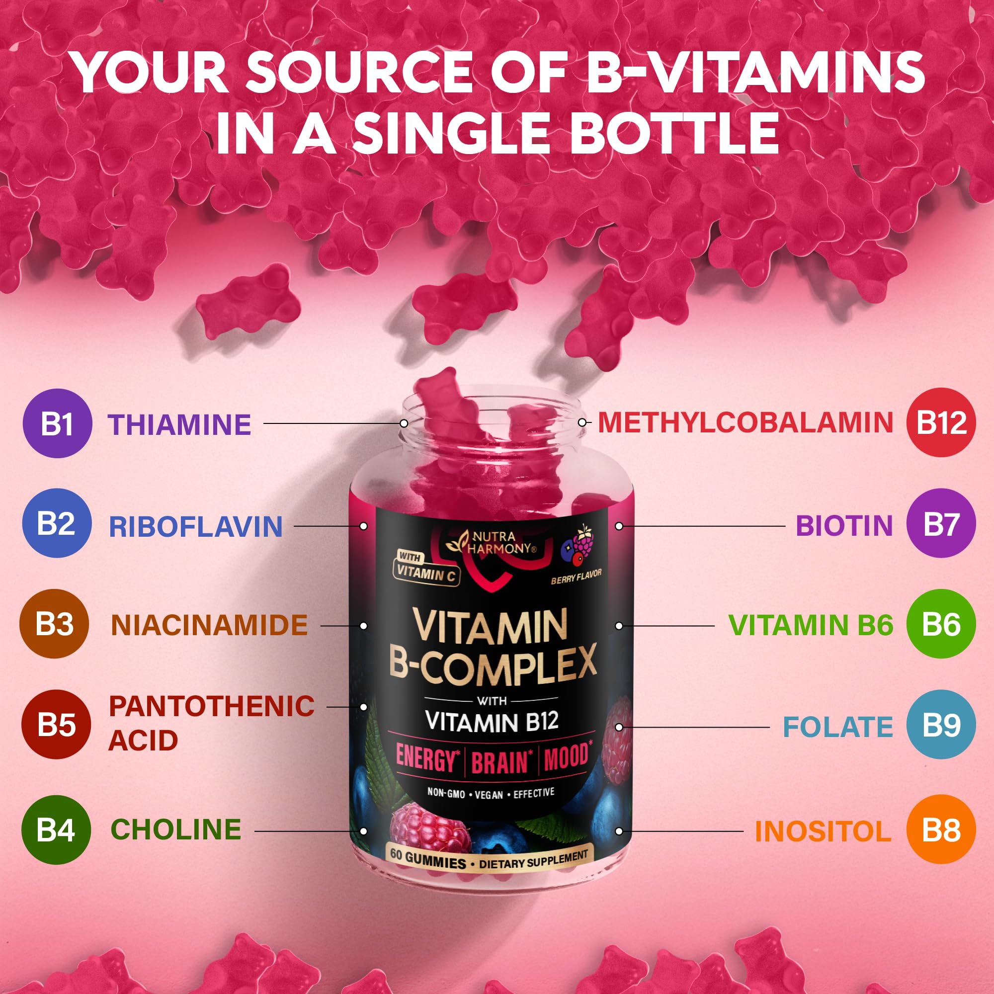 비타민B비오틴 500mg 젤리 구미 B1 B3 B5 B6 B7 B12 C 이미지 7