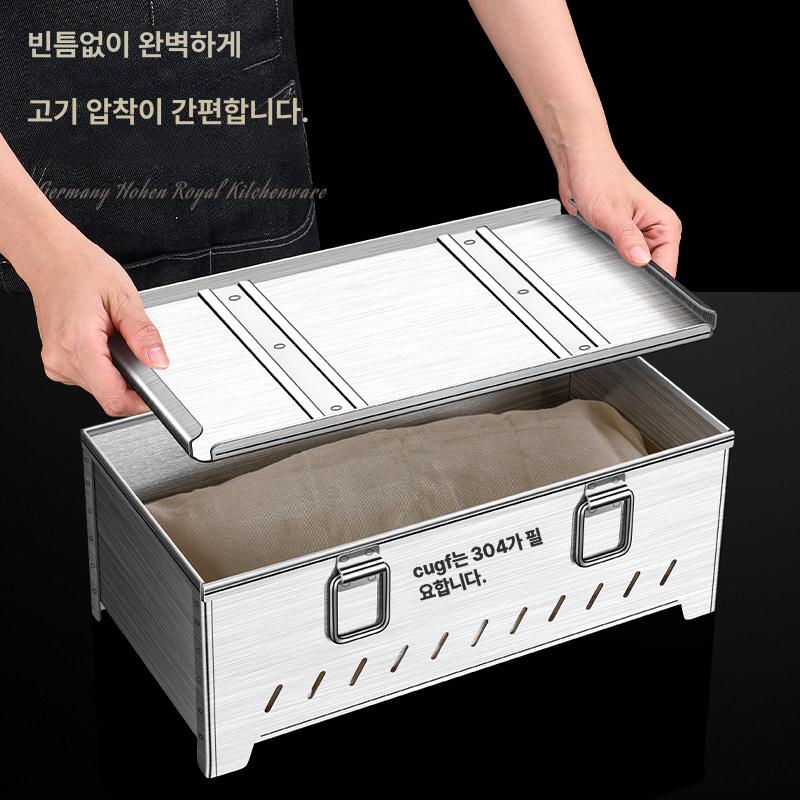 가정용 두부 누름판 치즈 업체용 압착기 편율 수제 틀 편백나무 스테인리스 금형 대형 - 상세 이미지 4