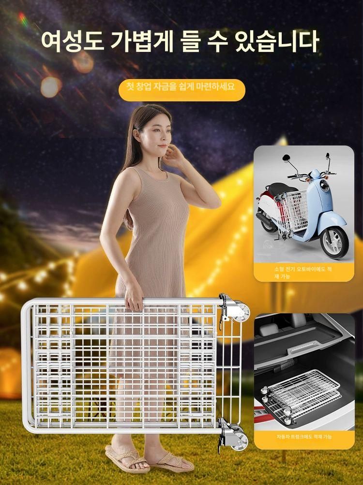 진열대 판매대 업소용 간이 선반 부스 행사용 좌판대 행사매대 바퀴달린 접이식매대 - 상세 이미지 3