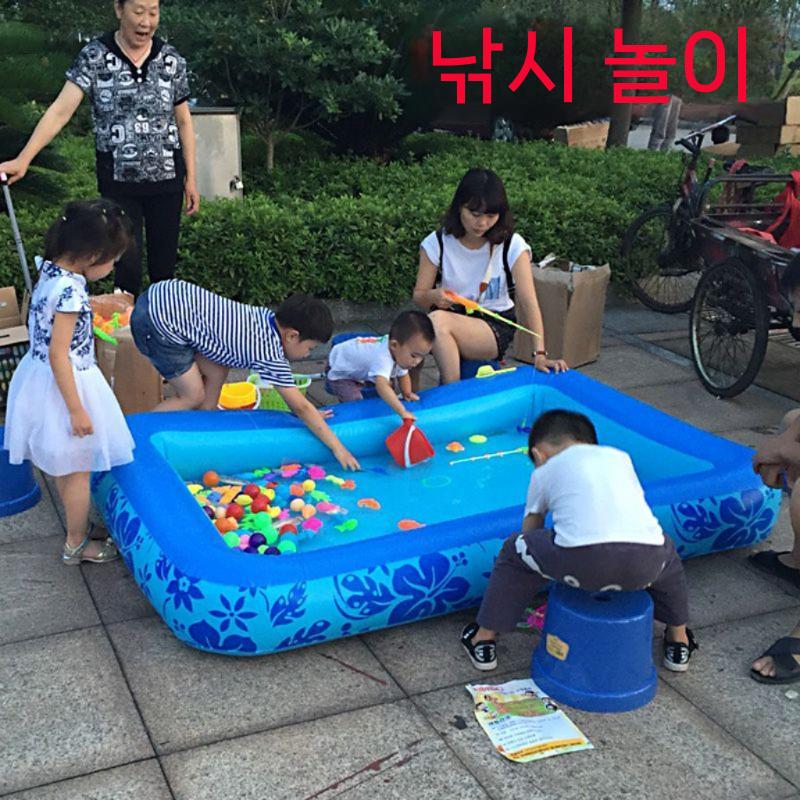 에어풀장 물놀이 대형 가정용 프레임 사각 수영장 야외 접이식 패밀리풀장 야외수영장 대형풀장 더클링 블루 140 풀 + 핸드 펌프 + - 상세 이미지 5