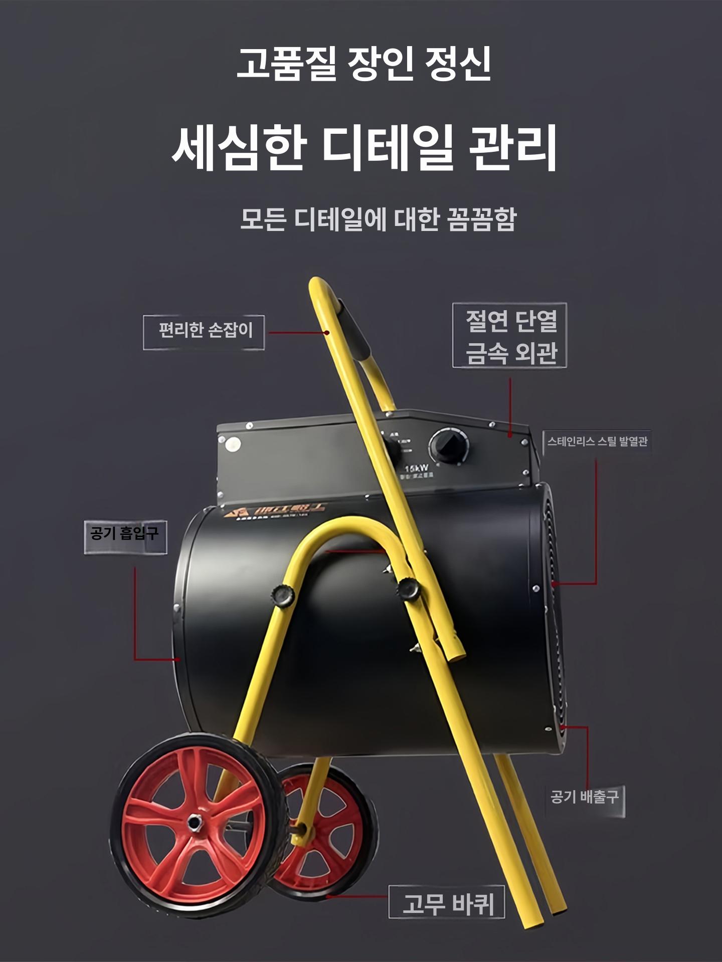 온풍기 비닐하우스 컨테이너 판형 농막 산업용 수냉식 열교환기 농업용 가온실 난로 - 상세 이미지 3