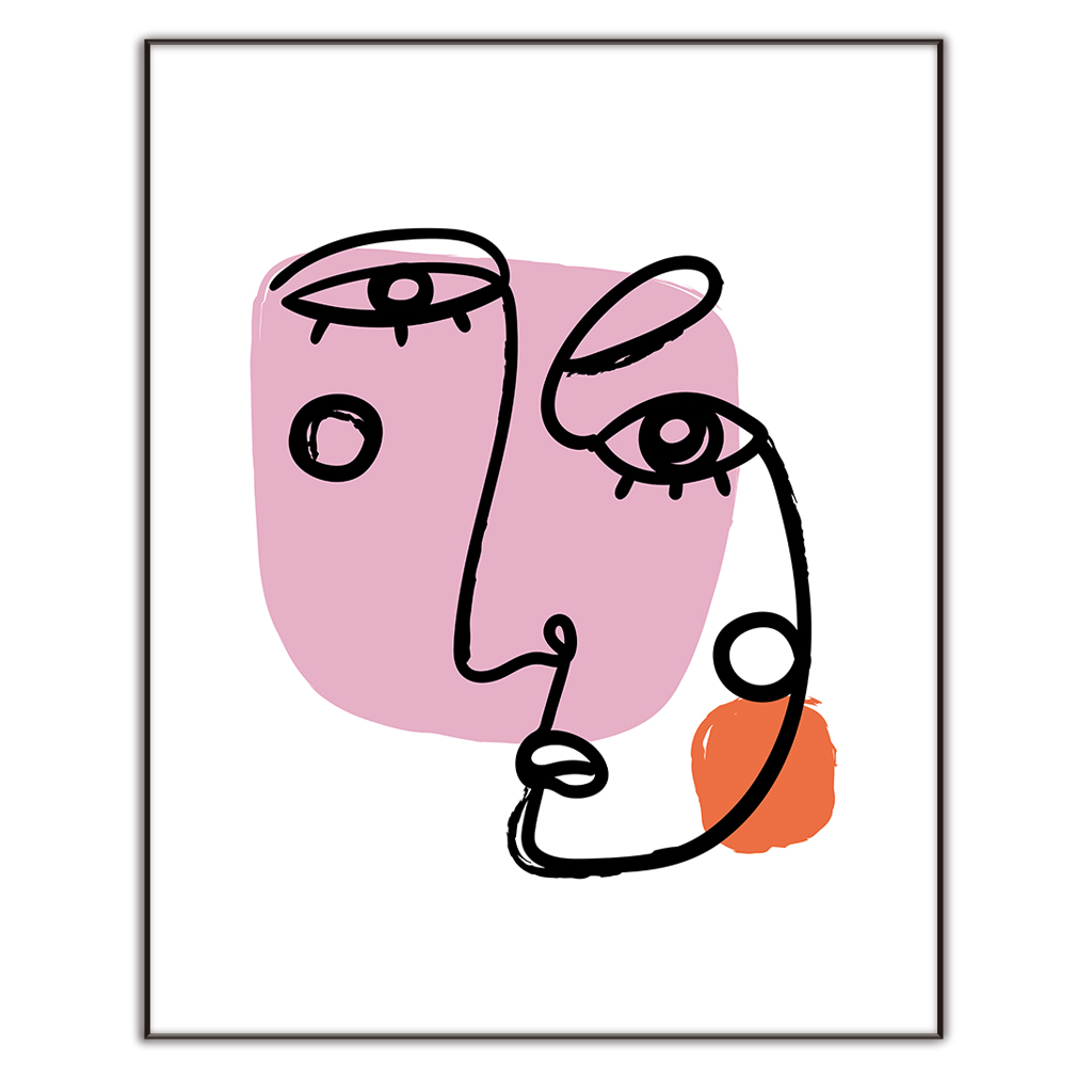 제로팅 추상 일러스트 054 명화 그림 액자 인테리어 AIP54E29 - 상품 이미지