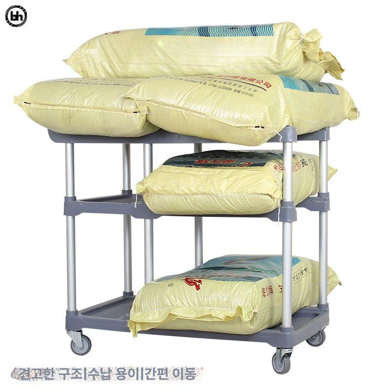 업소용 웨건 수레 이동식 운반카 음식점 설거지 구성 주방카트 병원 다용도 서빙카 - 상세 이미지 3