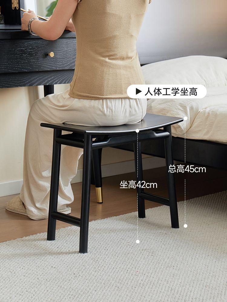 다이닝 식탁입식테이블식탁 원목 거실 통나무 인테리어 업소용 접이식 타원형 탁자 카페 라운드 다리 - 국수 스툴 (러버우드)검정 - 상세 이미지 4