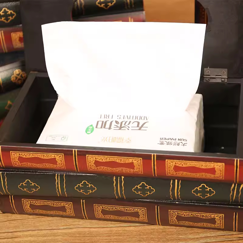 디자인 티슈케이스 휴지케이스 책모양 엔틱 레트로 A형-빨강색 - 상세 이미지 4