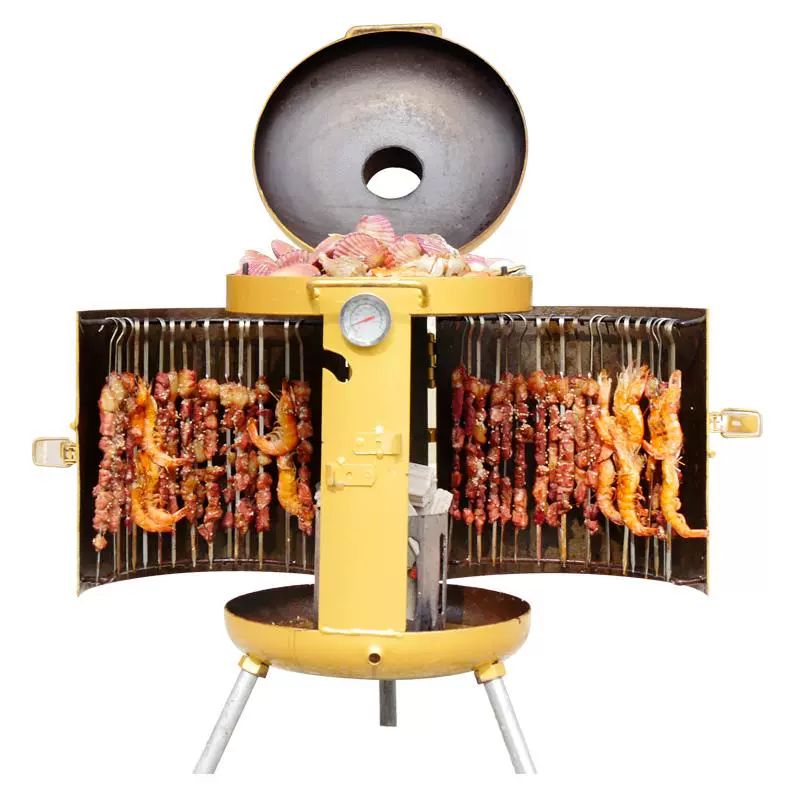 닭꼬치 드럼통 훈제기 항아리바베큐 숯불 화로대 캠핑 장비 오븐 꼬치구이 화덕