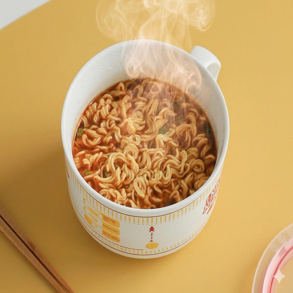 전자레인지 라면 그릇 도자기 라면기 렌지용기 시리얼볼 쿠커 800ml 이미지 6