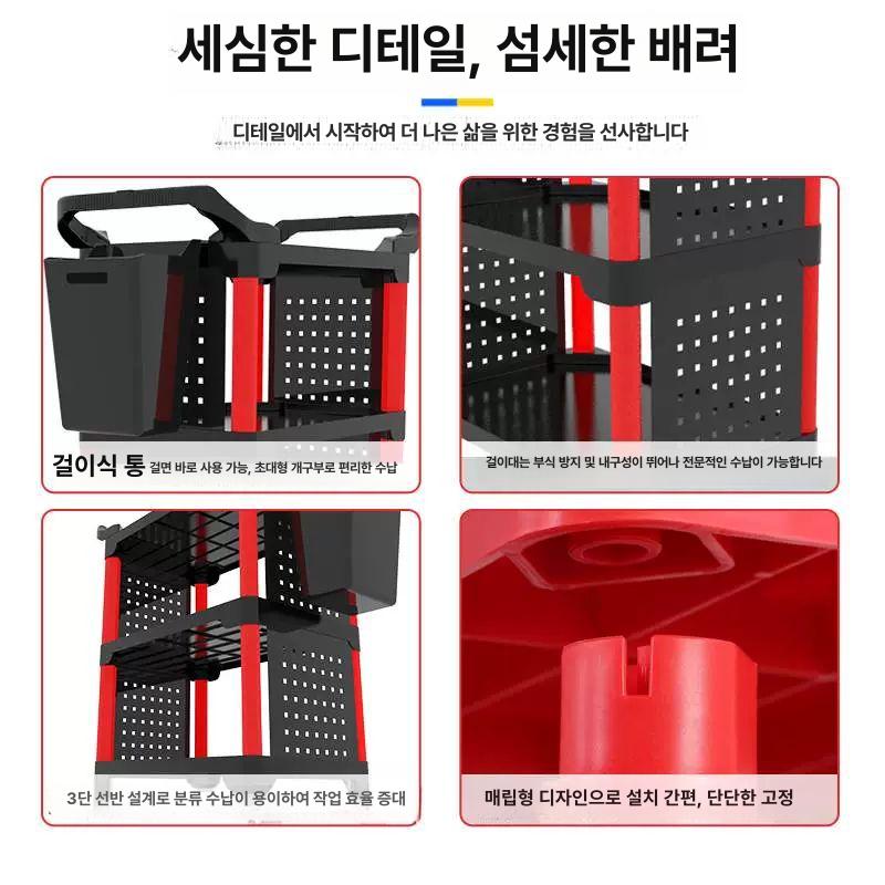 휴대용 운반카트 폴딩 트롤리 구루마 화물 접이식 수하물 손수레 다기능 밀차 이미지 6