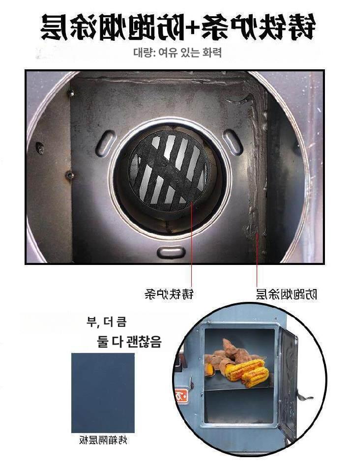 우드 주물화목난로 벽난로 실외 캠핑 석탄 분위기 나무난로 가스화로 무연관 주물난로 - 상세 이미지 4