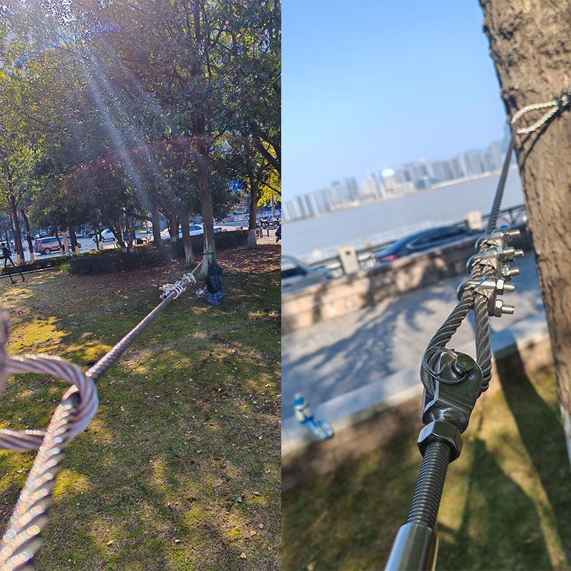 레저 짚라인 케이블 세트 집라인 네트 슬라이드 장비 훈련 안전 도르래 하강 클라이밍 - 상세 이미지 3