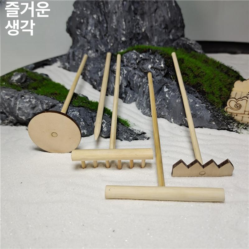 대형 젠가든 레이크 톱니 야외용 바위 모래 도구 일본식 조경 갈퀴 - 상세 이미지 5
