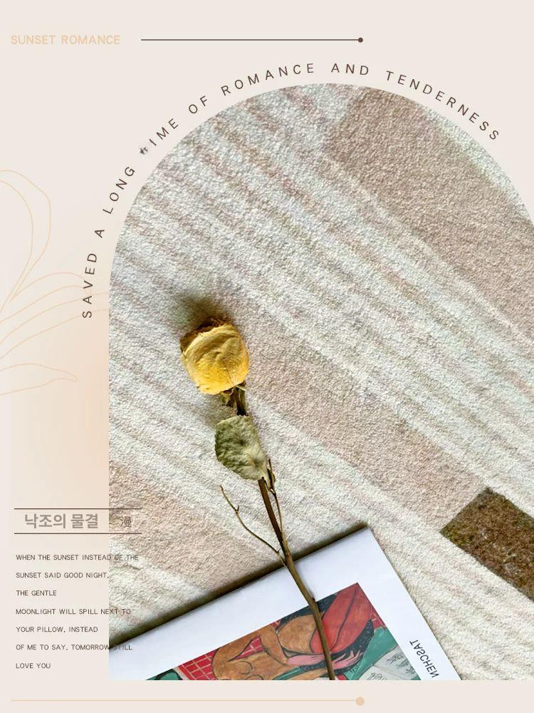 침대 밑 러그 직사각형 방 카펫 먼지 방지 바닥 매트 깔개 보호 - 상세 이미지 3