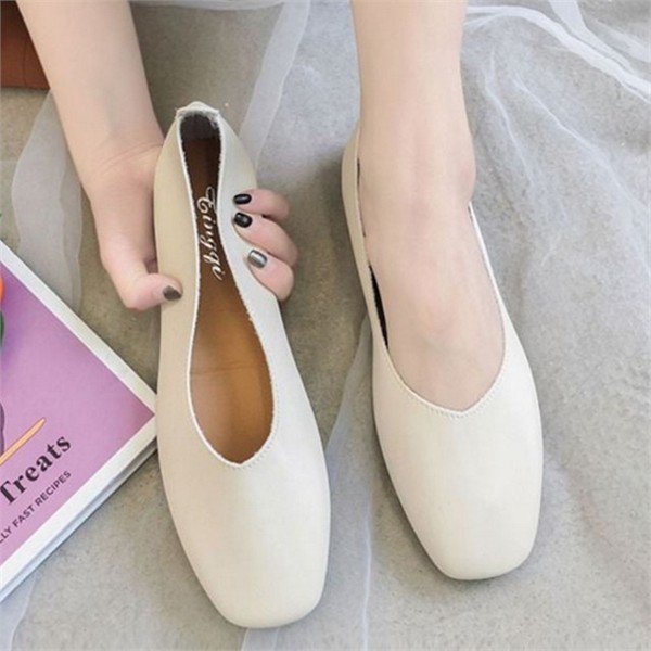 발레리나 여성 플랫 슈즈 스웨이드 여성 단화 캐주얼슈즈 가을 - 상품 이미지