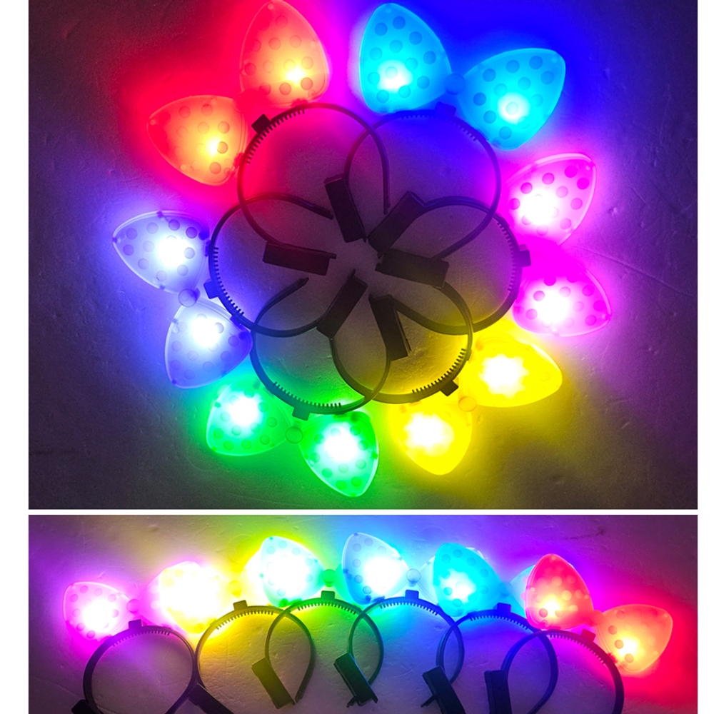 J2K LED 리본 야광 머리띠 응원 파티용품 (6가지색상) - 상품 이미지