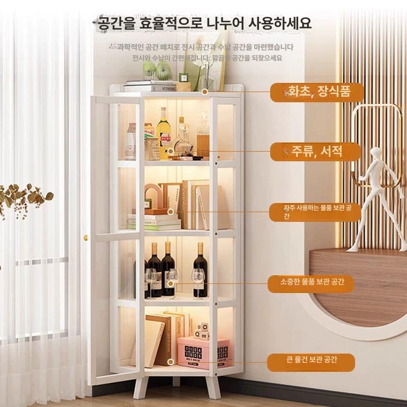 북유럽 위스키장 유리장식장 인테리어 술장 거실진열장 디스플레이 양주장 멀티 모던 - 상세 이미지 2