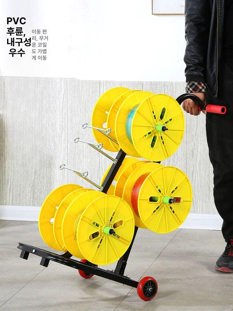 롤러 풀링기 권취기 전선정리 포설 전기선정리 릴 회전 케이블감기 정리대 - 상세 이미지 2