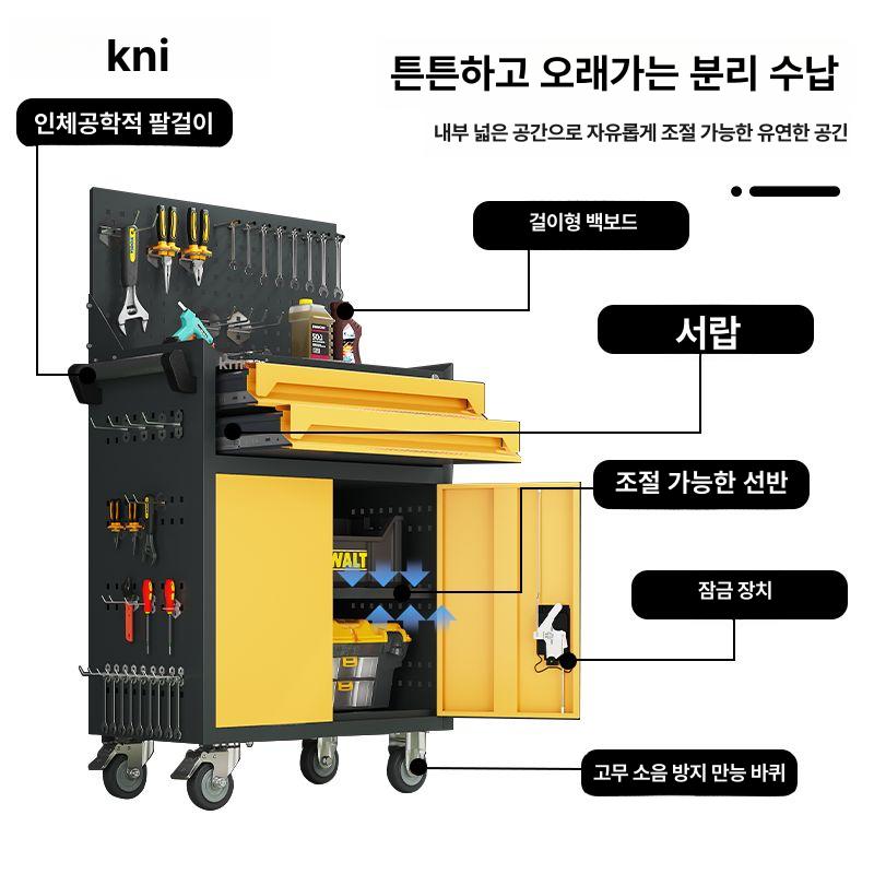 카센터 공구함 보관함 서랍형 카트 공구대 툴박스 수납장 기본 공구정리함 양문형 - 상세 이미지 3