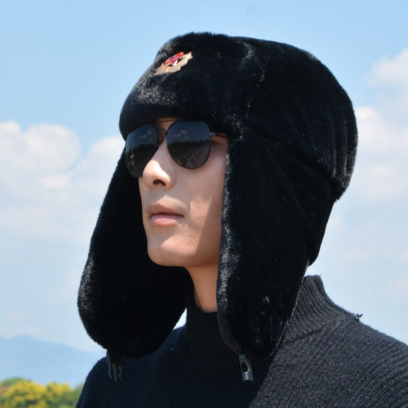 모자 조종사 귀달이 용품 동독 근무모 남녀공용 방한모 귀도리 작업용 군밤 군밤모자 방한모자 코듀로이+소비에트 코 케이드 어른 사이즈 L(57-60 cm) - 상세 이미지 5