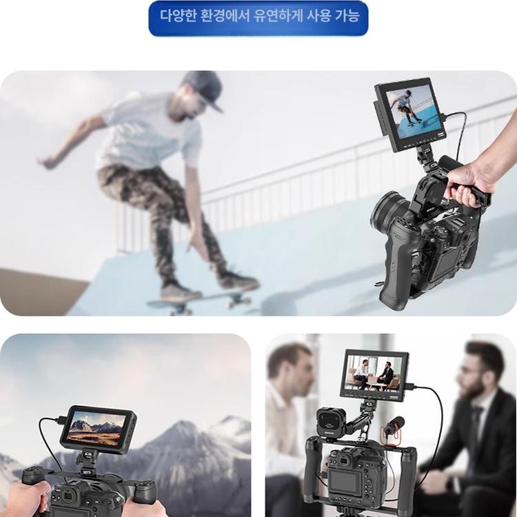 양손 짐벌 카메라 듀얼 핸드헬드 손떨림방지 핸드폰 흔들림 거치대 고정 핸들 - 상세 이미지 5