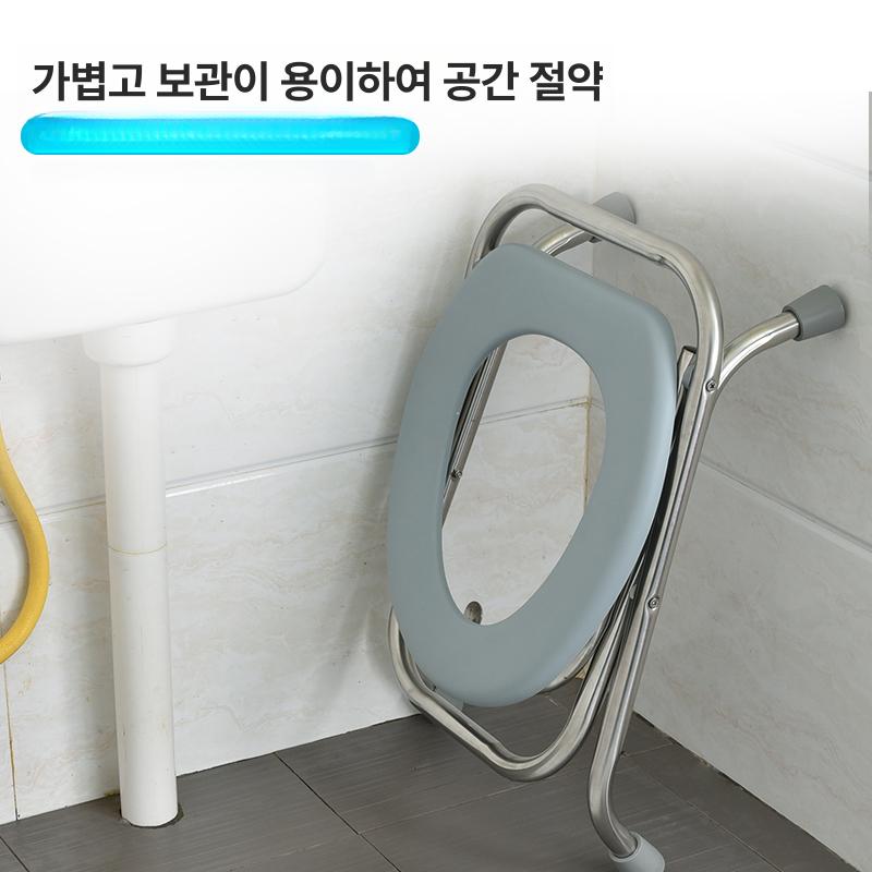 접이식 휴대용변기 간이변기 자바라 간이화장실 캠핑 이동식변기 야외용 비상용 - 상세 이미지 4