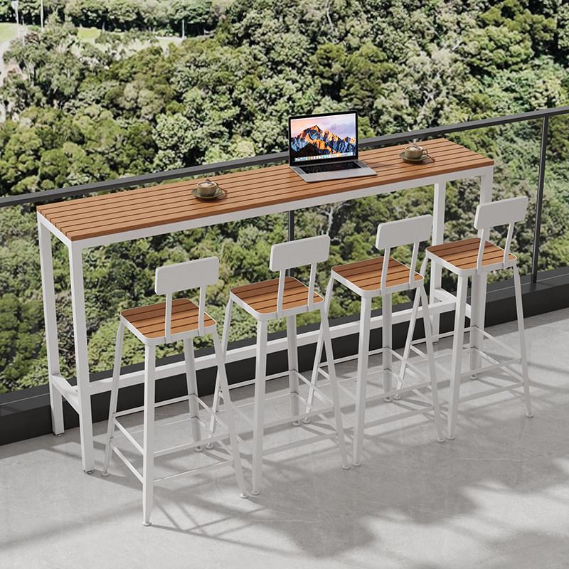 야외 바테이블 원형 파티용 루프탑 가구 업소용 탁자 인테리어 높이 펜션 칵테일 조립 - 상세 이미지 2
