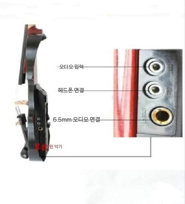입문용 무대 연습용 전자바이올린 사일런트 악기 현악기 블루투스 초보자 전기 일렉 위한 픽업 버건디 - 상세 이미지 3