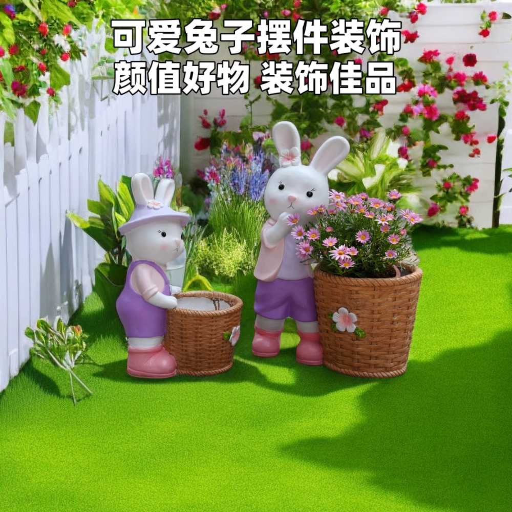 토끼 장식품 정원 토끼모형 웰컴 용 조경 유치원 소품 - 상세 이미지 4